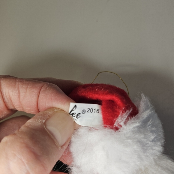 Annalee Santa Claus Christmas doll ornament Stuffed felt green bag 2016 - Picture 4 of 8